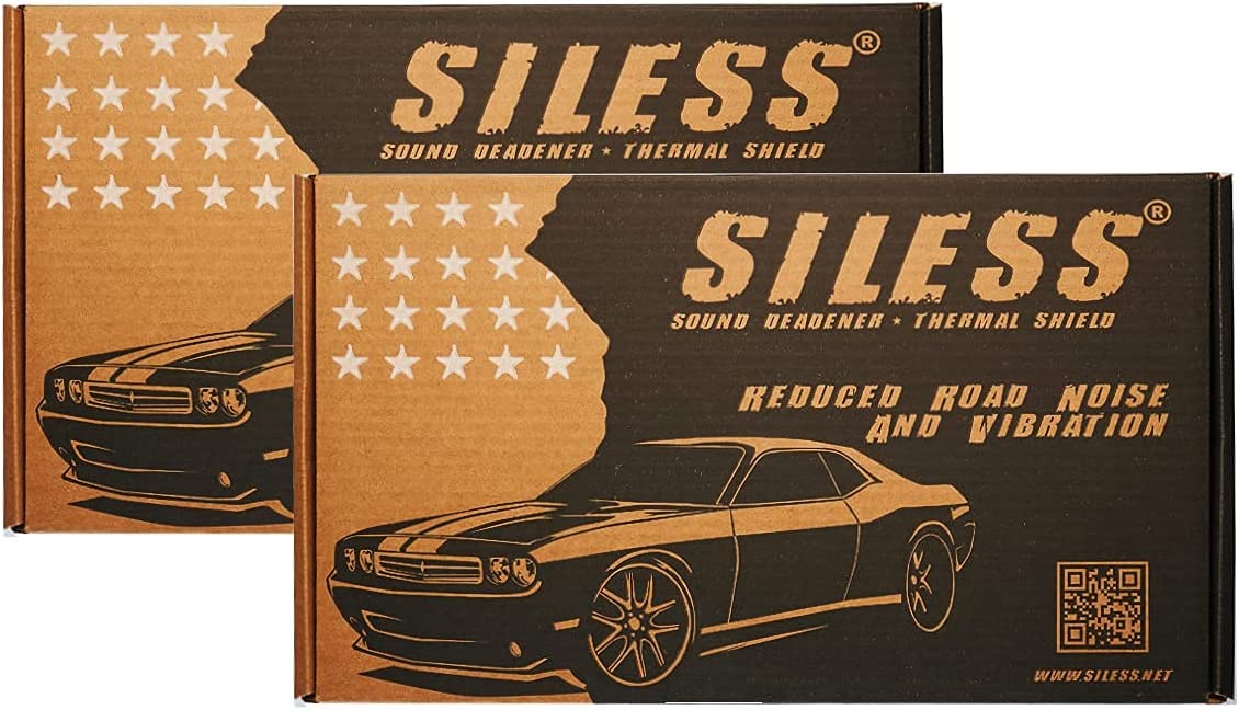 Siless Black 80 mil (2mm) 72 sqft Car Sound Deadening mat - Butyl Auto
