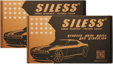 Siless Black 80 mil (2mm) 72 sqft Car Sound Deadening mat - Butyl Automotive Sound Deadener - Noise Insulation and Vibration Dampening Material (72 sqft)
