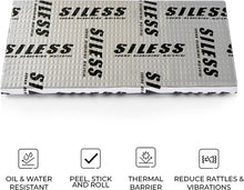 Siless 80 mil (2mm) 108 sqft Car Sound Deadening mat - Butyl Automotive Sound Deadener - Noise Insulation and Vibration Dampening Material (108 sqft)