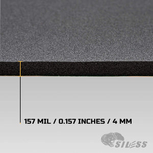 Siless Liner 157 mil (4 mm) 153 sqft Car Sound Deadening Closed Cell Foam & Heat Insulation mat - PE Foam Sound Deadener Material & Heat Barrier