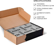 Siless 80 mil (2mm) 108 sqft Car Sound Deadening mat - Butyl Automotive Sound Deadener - Noise Insulation and Vibration Dampening Material (108 sqft)