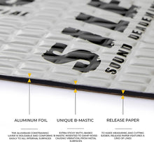 Siless 80 mil (2mm) 108 sqft Car Sound Deadening mat - Butyl Automotive Sound Deadener - Noise Insulation and Vibration Dampening Material (108 sqft)
