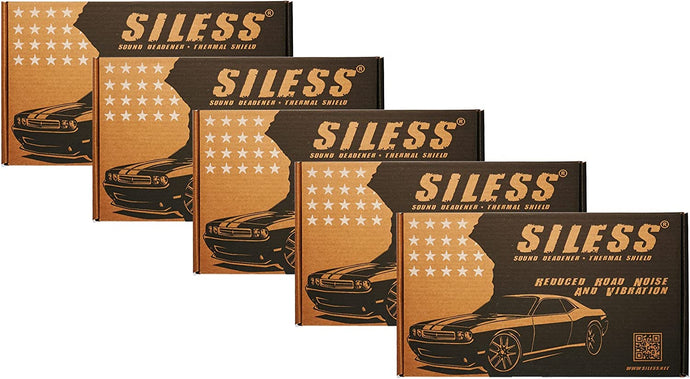 Siless Hybrid 3 in 1 200 mil (5mm) 125 sqft Car Sound Deadening mat - Butyl Automotive Sound Deadener - Noise Insulation and Vibration Dampening Material