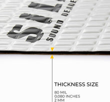 Siless 80 mil (2mm) 72 sqft Car Sound Deadening mat - Butyl Automotive Sound Deadener - Noise Insulation and Vibration Dampening Material (72 sqft)