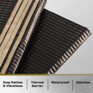 Siless Black 80 mil (2mm) 72 sqft Car Sound Deadening mat - Butyl Automotive Sound Deadener - Noise Insulation and Vibration Dampening Material (72 sqft)