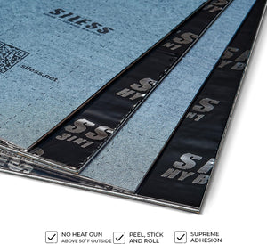 Siless Hybrid 3 in 1 200 mil (5mm) 75 sqft Car Sound Deadening mat - Butyl Automotive Sound Deadener - Noise Insulation and Vibration Dampening Material